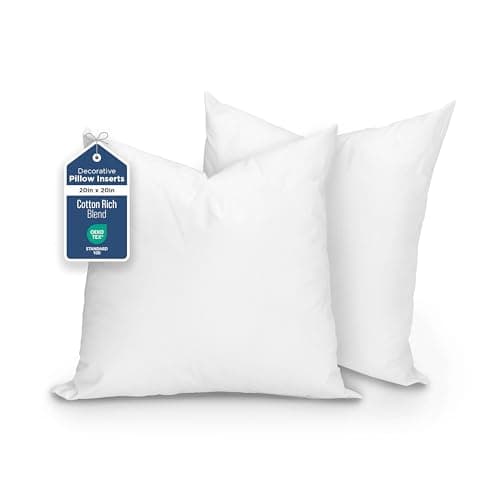 2-Pack Martex 20" X 20" Decorative Throw Pillow Inserts