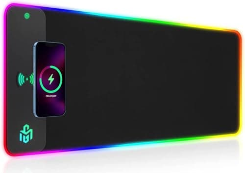 11.81" X 31.5" 15W Wireless Charging RGB Gaming Mouse Pad
