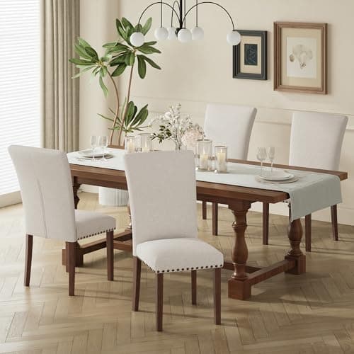 Set Of 4 Colamy Upholstered Dining Chairs With High Back