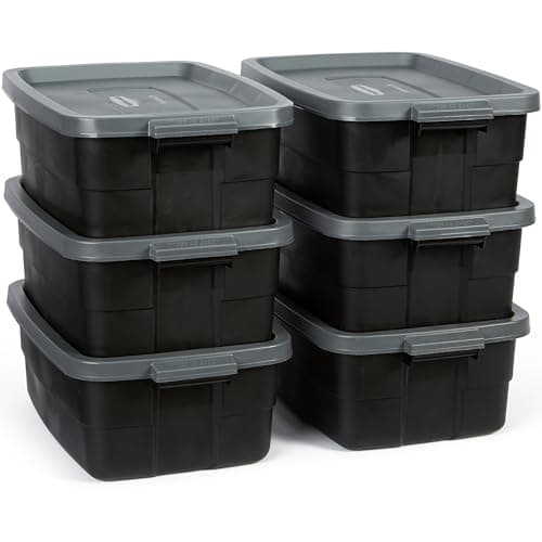 6-Pack Rubbermaid 10-Gallon Storage Totes With Lids