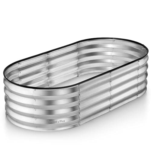 Plant & Plot Galvanized Raised Garden Beds (4-2-1 Ft)