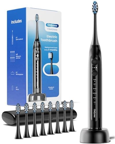 Rechargeable Electric Toothbrush with 8 Brush Heads
