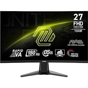 msi MAG 27C6FA 27-inch 1920 x 1080 (FHD), Rapid VA, Gaming