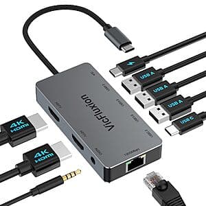 Vicfluxion 9-in-1 USB-C Dual-Monitor Dock