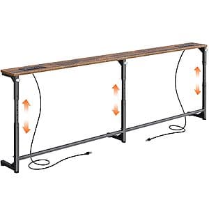 Huuger 78.7" Adjustable Console Table with Outlets