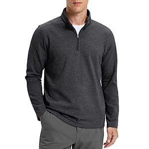 G Gradual Men's Fleece-Lined Quarter-Zip Pullover