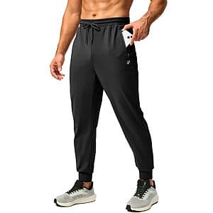 Pudolla Men's Tall Sweatpants with Zipper Pockets