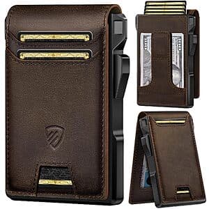 RUNBOX Full-Grain Leather Pop-Up Wallet