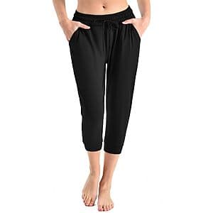 Walifrey Women's Capri Joggers w/ Pockets