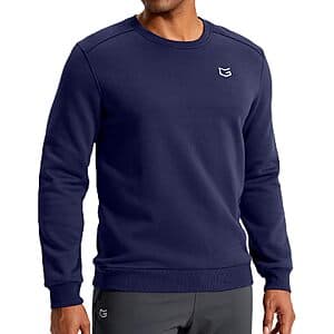 G Gradual Men's Fleece-Lined Crewneck Sweatshirt