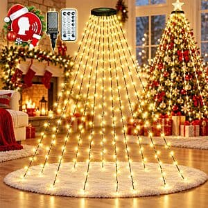 LORRYTE 448-LED Waterfall Christmas Tree Lights