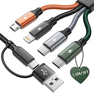 MPATIBY 5' 4-in-2 Multi Charging Cable