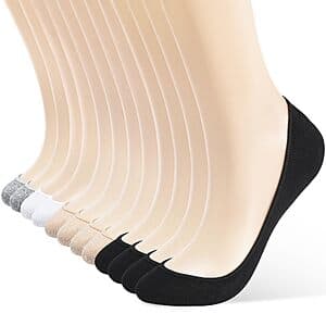 AHOVIT 12-Pair Women's No-Show Socks