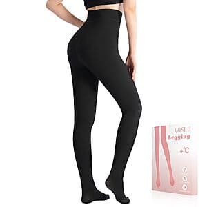 UISLII Women’s Opaque Fleece-Lined Tights
