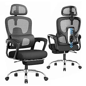Humergo Ergonomic Office Chair with Footrest and Lumbar