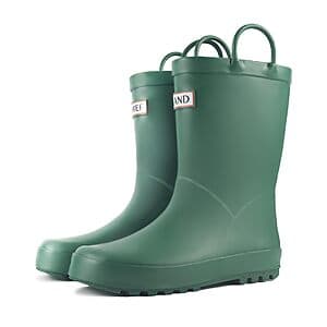 landchief Kids Waterproof Natural Rubber Rain Boots