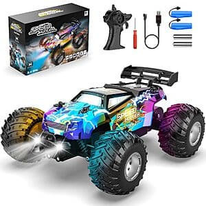 AONEPTR 1:18 All-Terrain RC Car w/ LED Lights