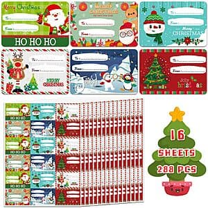 HSHFAMIIY 288-Pc Christmas Gift Tags