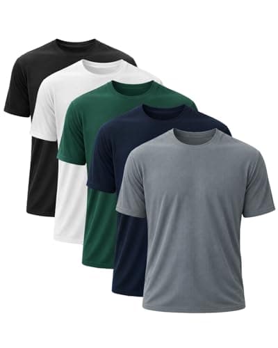 5-Pack OKP Men's Lightweight Athletic Dry Fit Shirts