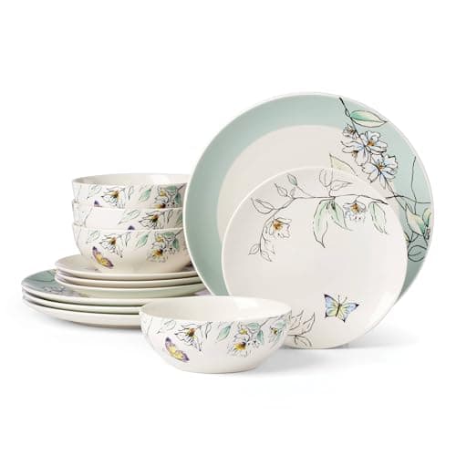 12-Piece Oneida Botanica Dinnerware Set