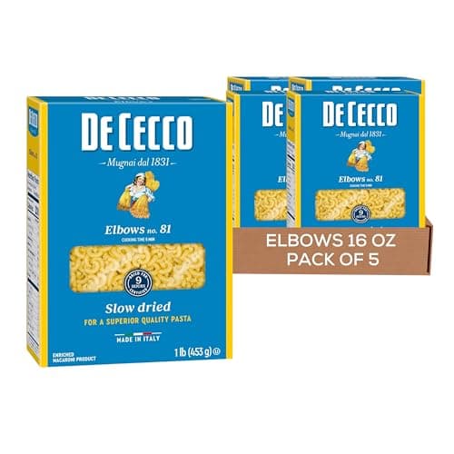 5-Pack De Cecco Elbows No. 81 Pasta (16oz)