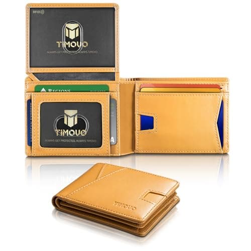 Men's Slim Bifold RFID Blocking 2 ID Windows Wallet