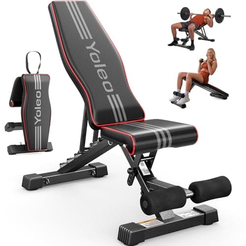 YOLEO 84-Position Adjustable Foldable Home Gym Weight Bench