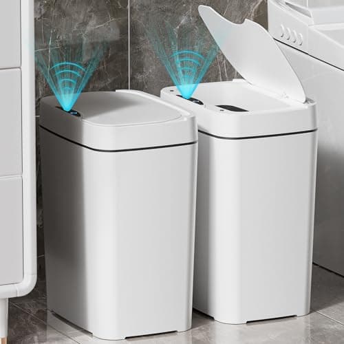 2-Pack 2.7-Gal Motion Sensor Automatic Smart Trash Can w/