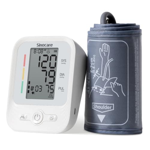 Upper Arm Blood Pressure Monitor W/ 3-Color Backlit LCD
