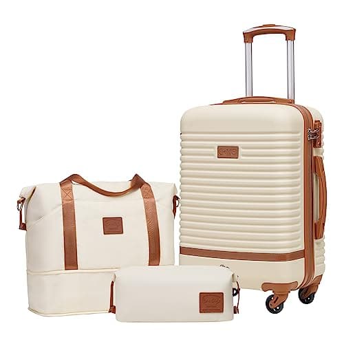 3-Piece Carry-On Hardshell Luggage Set W/ TSA Lock Spinner