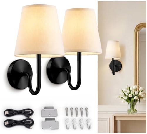 2-Pack Bell+Howell Dimmable LED Cordless Wall Sconces