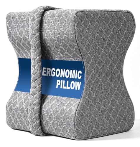 10.5" Memory Foam Knee Pillow W/ Strap For Side Sleepers
