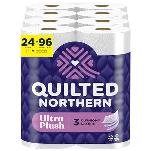 72 Mega Rolls (=288 Reg) Quilted Northern Toilet Paper
