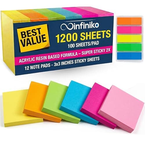 12 Sticky Note Pads